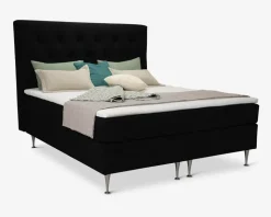 Komplet Continentalseng 180 x 200 cm sort