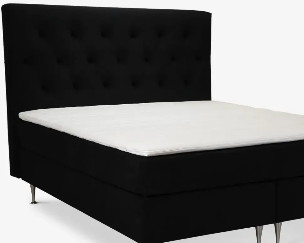 Komplet Continentalseng 180 x 200 cm sort