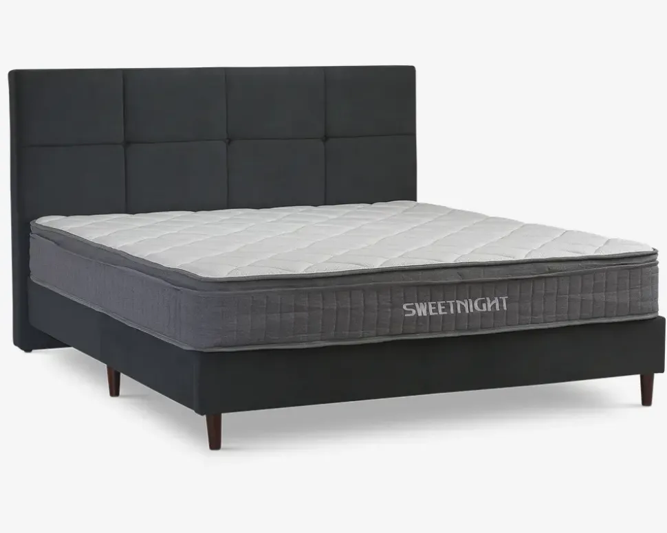 Komplet seng 180 x 200 cm grå