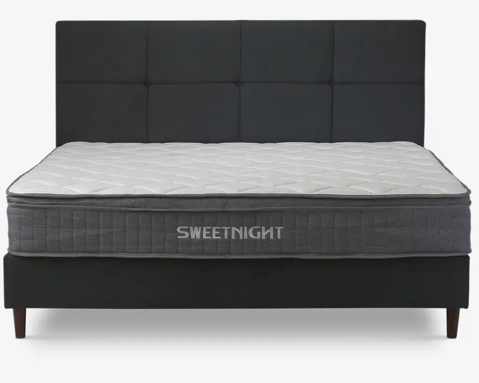 Komplet seng 180 x 200 cm grå