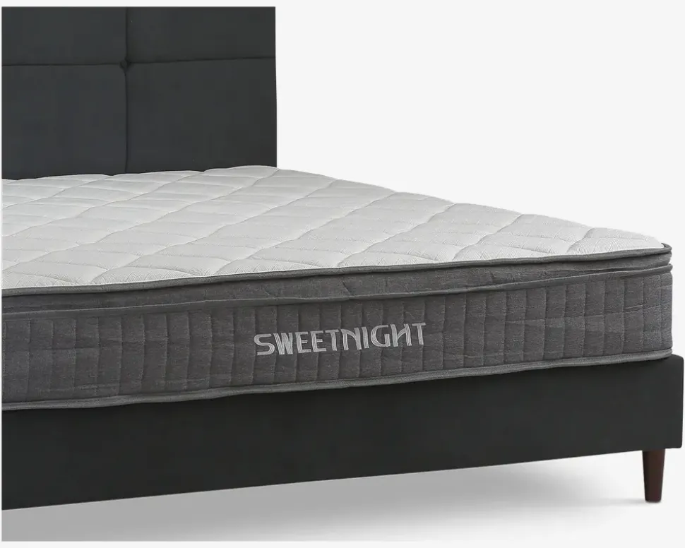 Komplet seng 180 x 200 cm grå