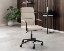Kontorstol beige møbelstof