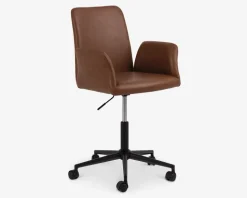 Kontorstol cognac kunstlæder