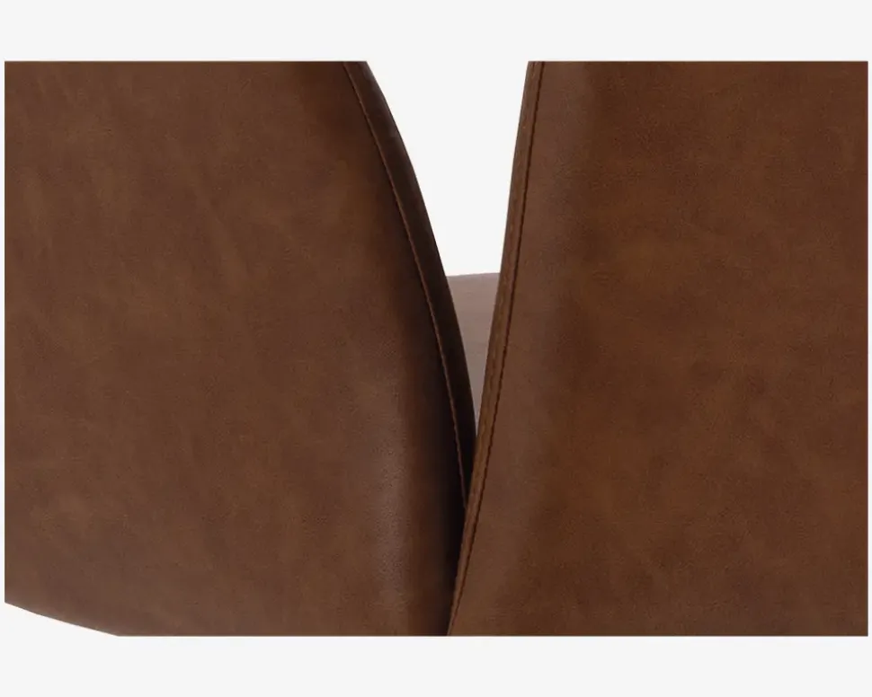 Kontorstol cognac kunstlæder