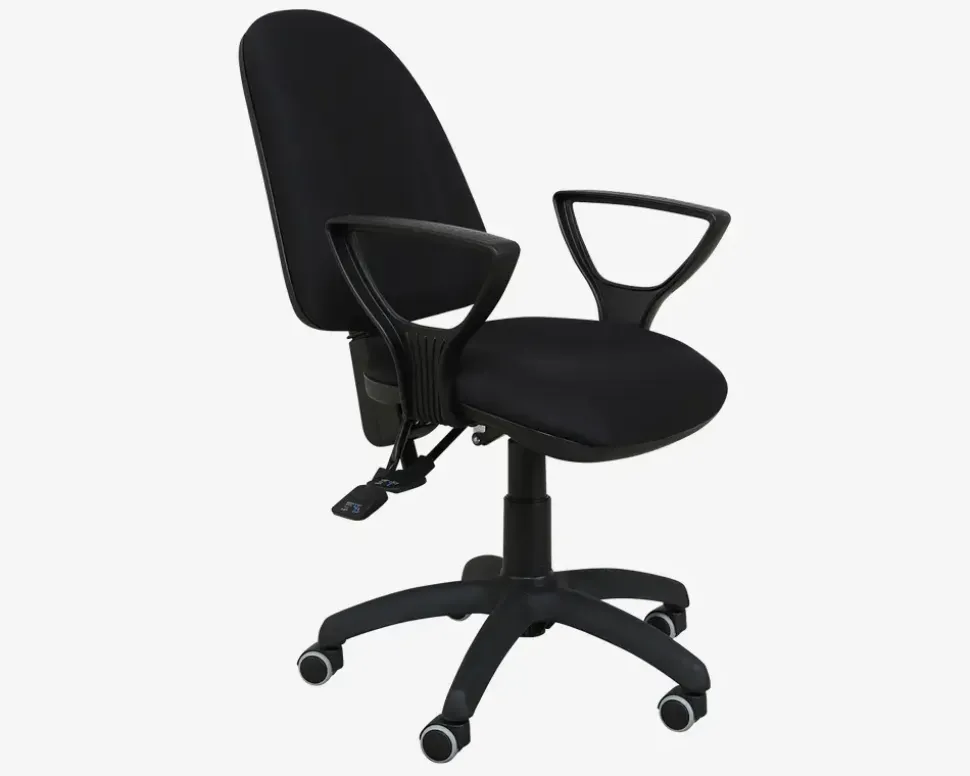 Kontorstol m/Armlæn Sort