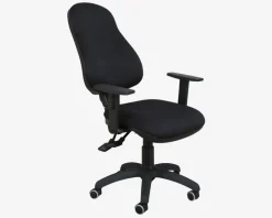 Kontorstol m/Justerbare Armlæn Sort