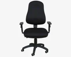 Kontorstol m/Justerbare Armlæn Sort