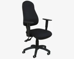 Kontorstol m/Justerbare Armlæn Sort