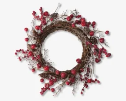 Krans med røde bær Ø.30 cm