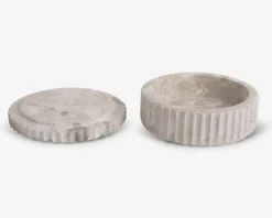 Krukke m/låg brun marmor Ø.15 cm