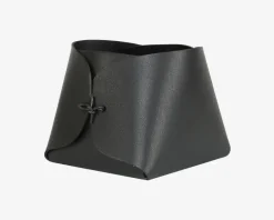 Kurv Bøffellæder Sort 15x15x15 cm