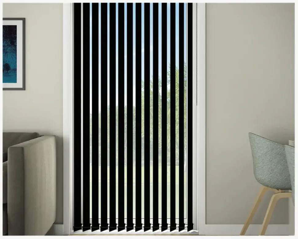 Lamelanlæg Line Sort L.250 cm