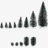 Landskabs juletræer sæt 13 stk.