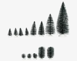 Landskabs juletræer sæt 13 stk.