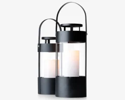 Lanterne Cylinder Sort H.32 cm