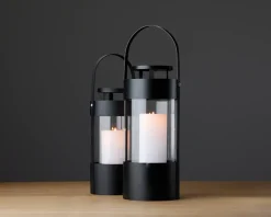 Lanterne Cylinder Sort H.40 cm