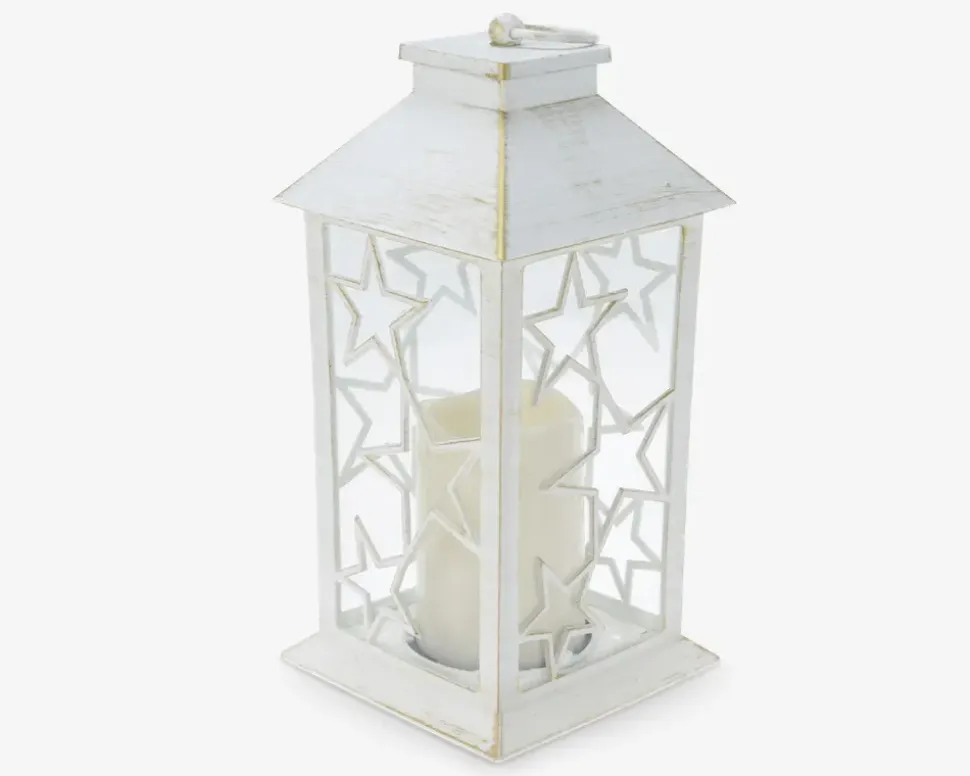 Lanterne LED hvid H.28 cm