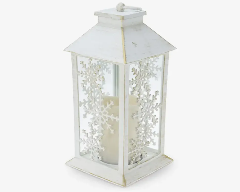 Lanterne LED hvid H.28 cm