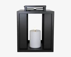 Lanterne Metal LED Sort H.25,5 cm