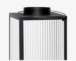 Lanterne Metal/Glas Sort H.35cm