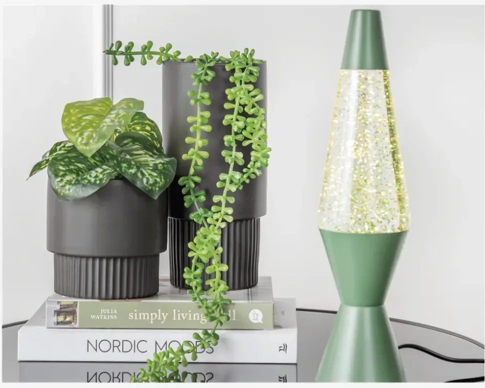 Lavalampe Grøn H.37 cm