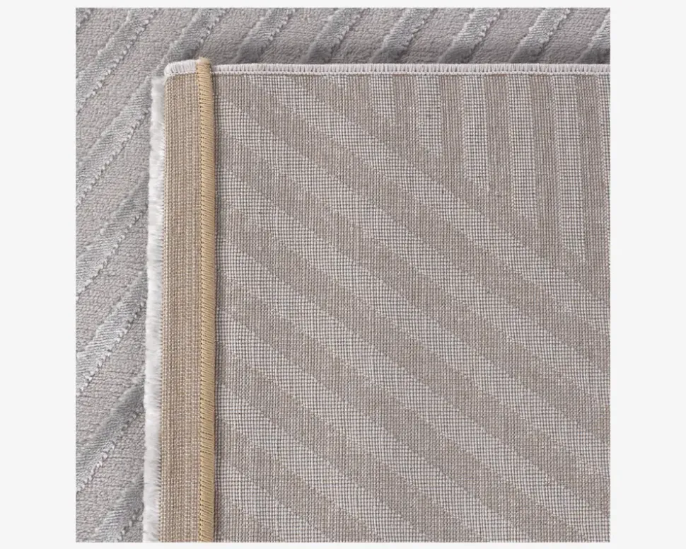 Løber Sahara sølvfarvet 80 x 150 cm