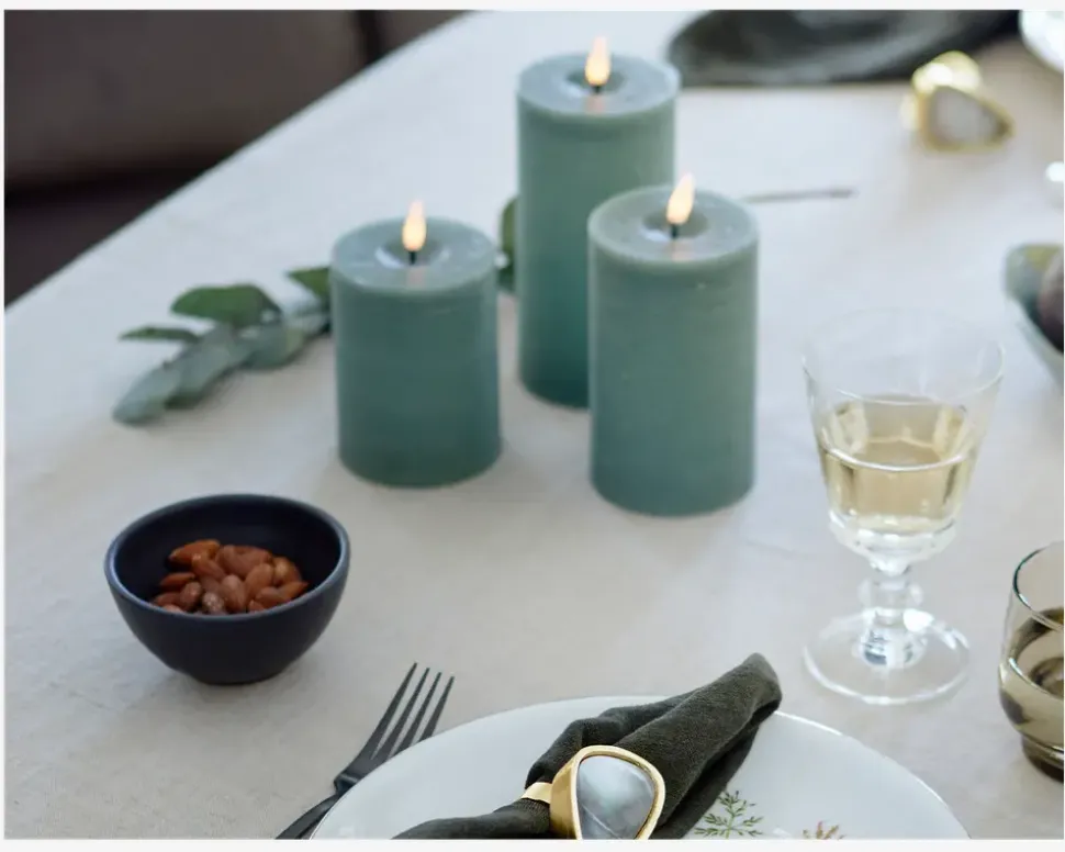 LED Bloklys Olive H.12,5xØ.7,5cm