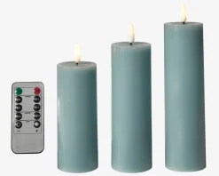 LED Bloklys Sæt 3Stk Sea Ø.5cm