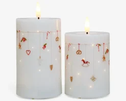 LED lys sæt 2 stk. med julemotiv