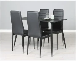 Lille spisebord i sort glas