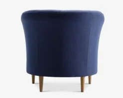 Lænestol Flash Blå Med Eg Ben