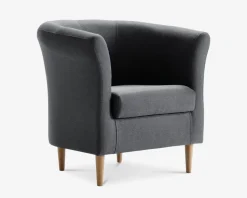 Lænestol Flash Grå Med Eg Ben