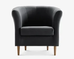 Lænestol Flash Grå Med Eg Ben