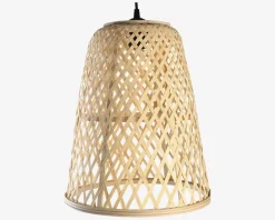 Loftlampe bambus 2 ass farver Ø.30 cm
