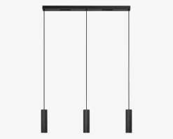 Loftlampe Drums sort L.82,5 cm