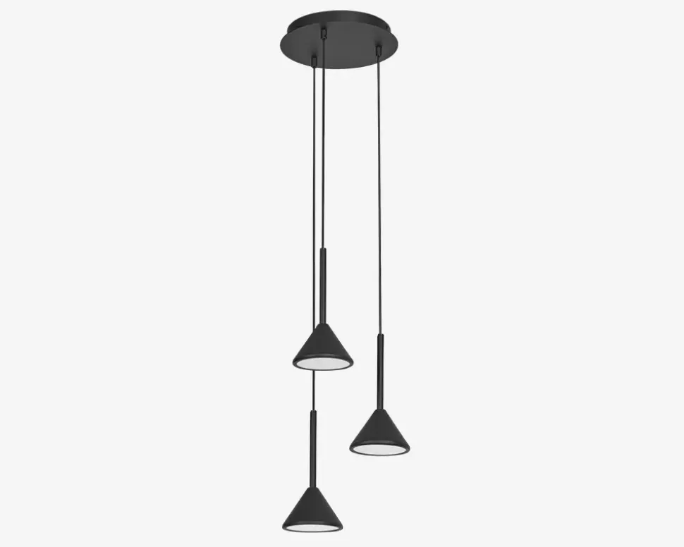 Loftlampe Fuji 3 x pendel sort Ø.29 cm
