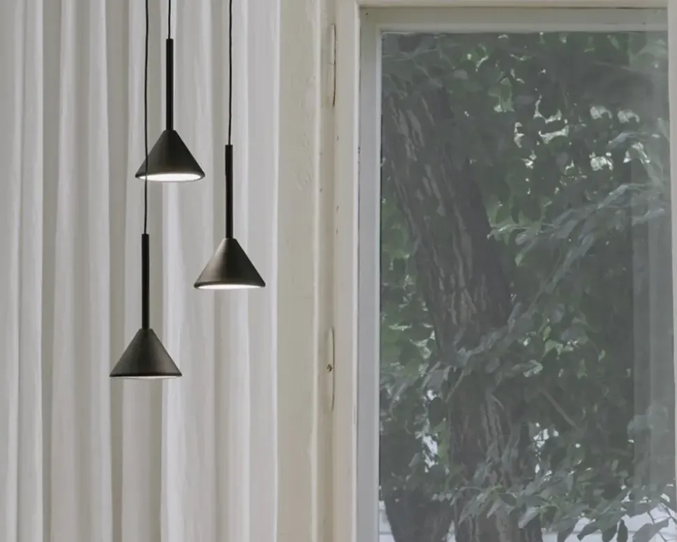 Loftlampe Fuji 3 x pendel sort Ø.29 cm