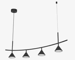 Loftlampe Fuji 4xpendel sort L.120,5 cm