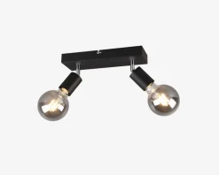 Loftlampe Vannes 2 Sort L.26 cm
