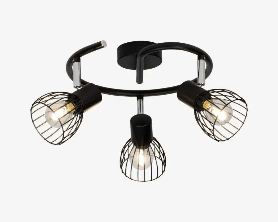 Loftspot Spiral Blacky Sort Ø.39cm