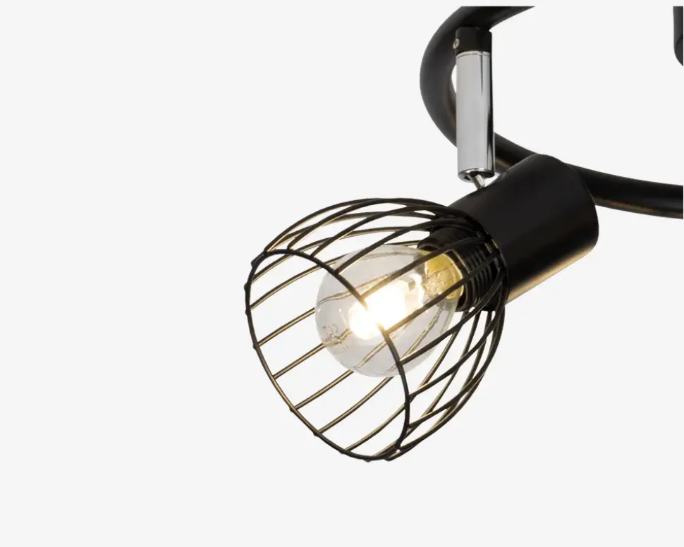 Loftspot Spiral Blacky Sort Ø.39cm