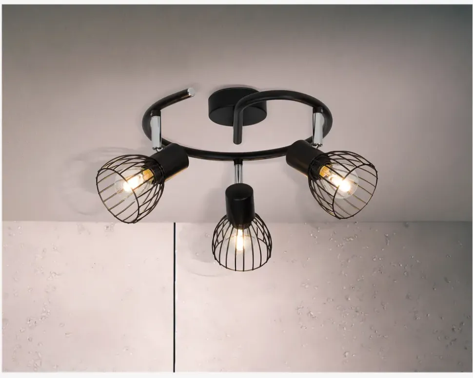 Loftspot Spiral Blacky Sort Ø.39cm