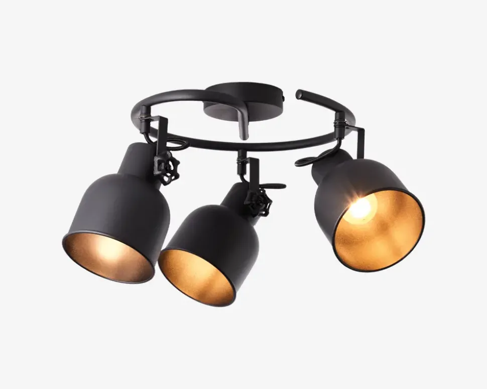 Loftspot Spiral Rolet 3 Sort/Sand Ø.51cm