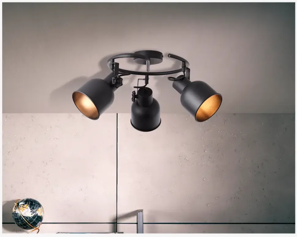 Loftspot Spiral Rolet 3 Sort/Sand Ø.51cm