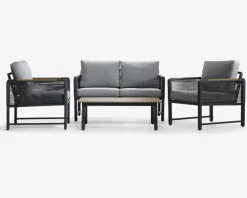 Loungesæt 4 dele Antracit/grå