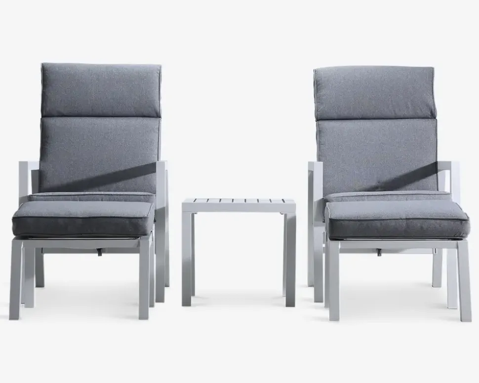 Loungesæt hvidlakeret komplet