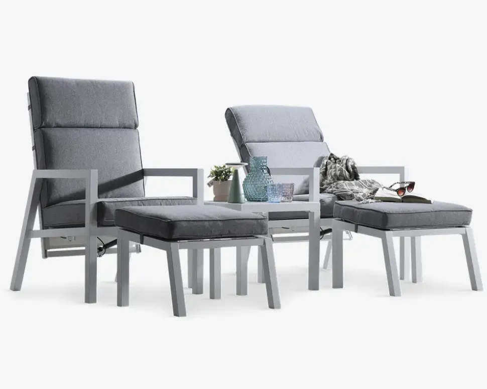 Loungesæt hvidlakeret komplet