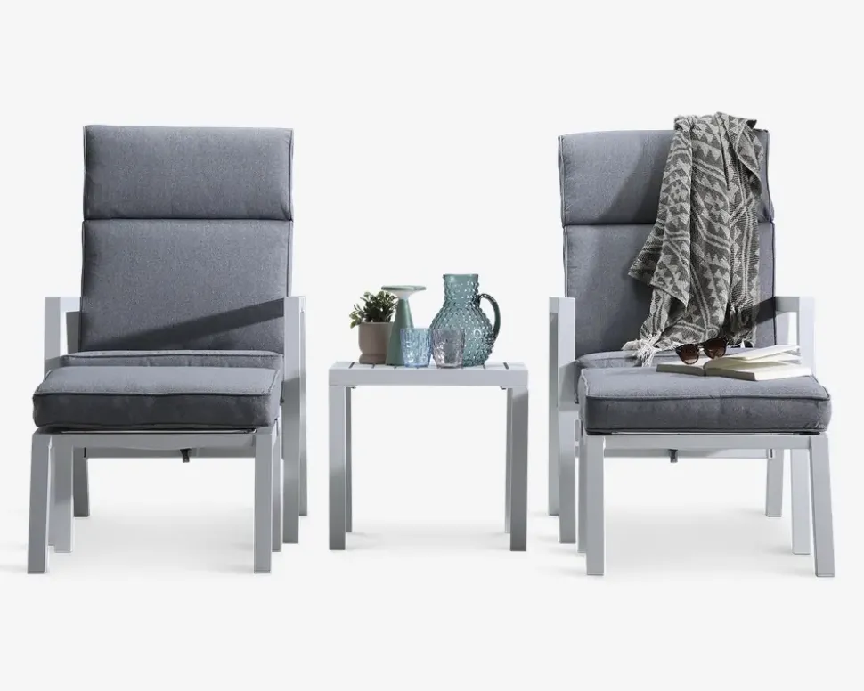 Loungesæt hvidlakeret komplet