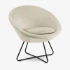Loungestol beige/sort metalstel