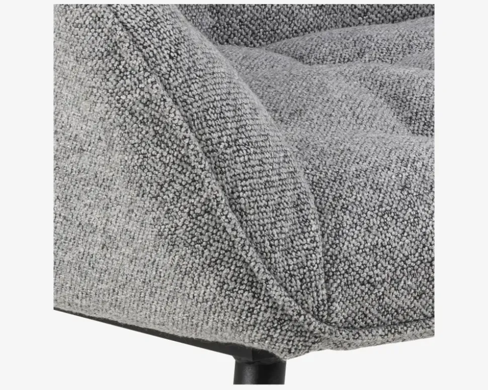 Loungestol grå møbelstof